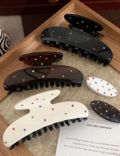 Colourful Rhinestone Simple Grab Clip