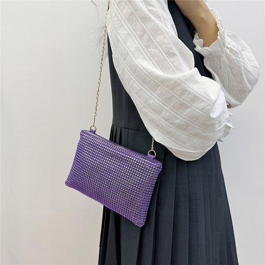 Diamond Pearl Evening Clutch Bag