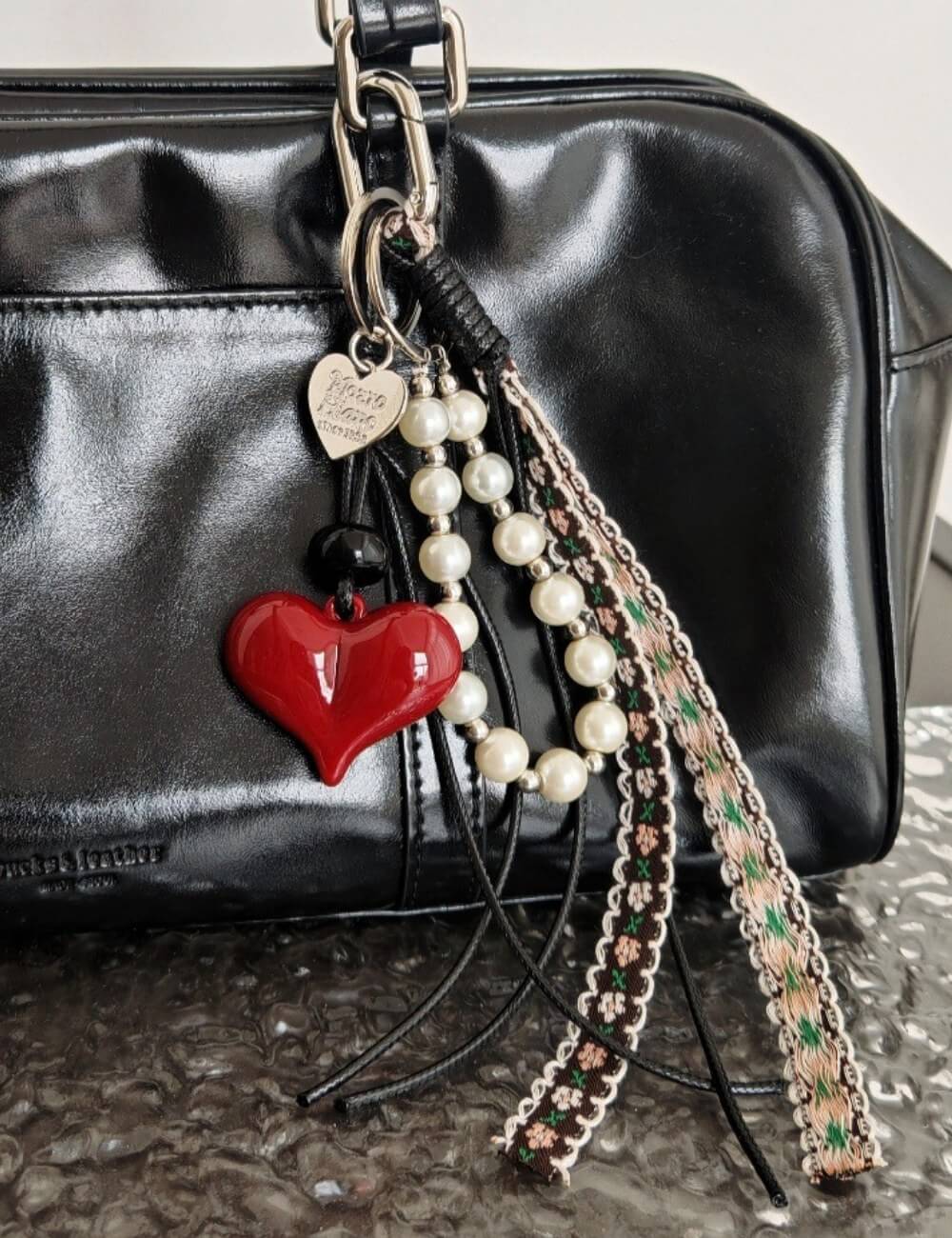 Love Pearls Keychain Bag Charms
