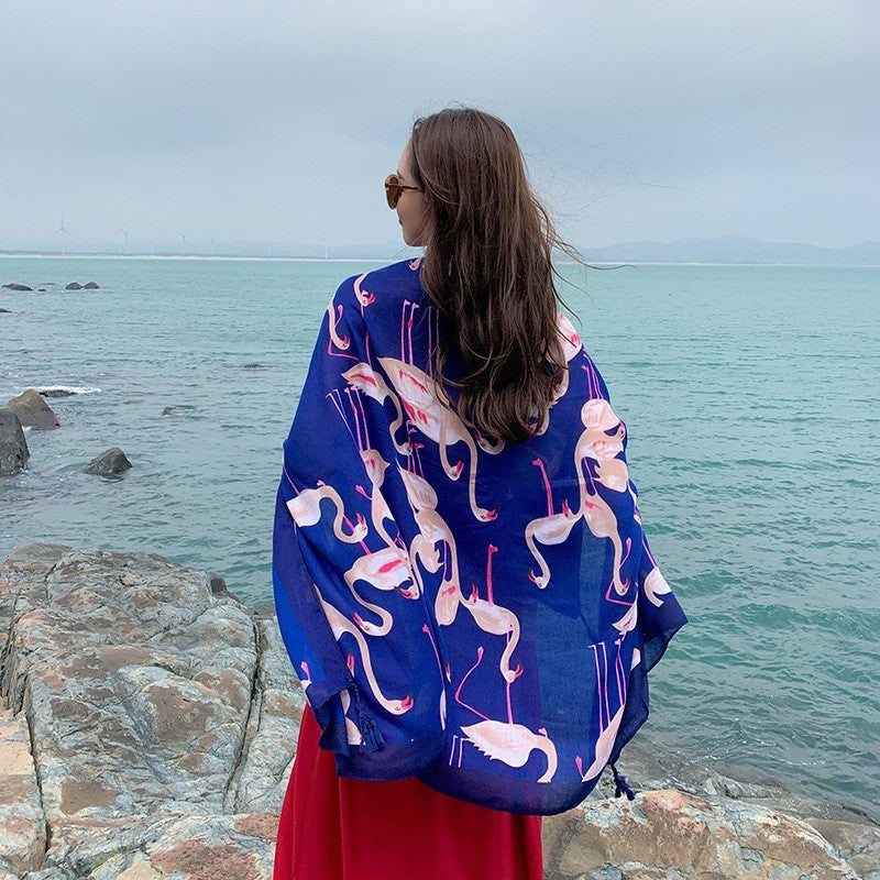 Ethnic Style Sun Protection Cotton And Linen Shawl Scarf