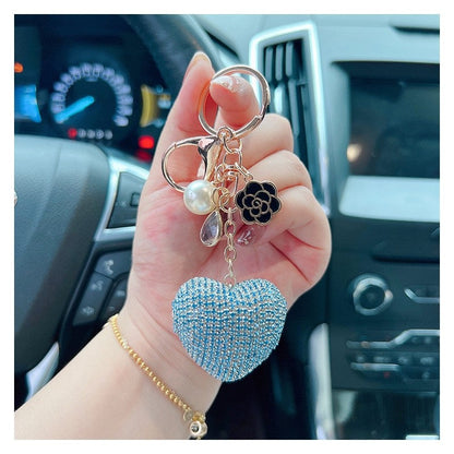 Full Diamond Heart Keychain Pendant