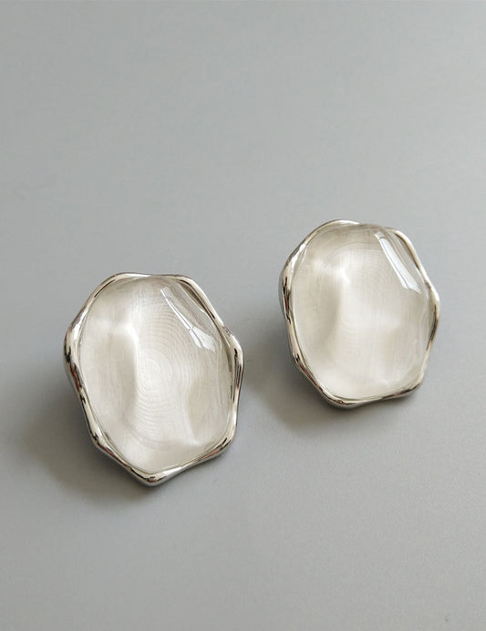 Minimalist Irregular Stone Stud Earrings