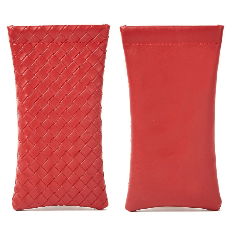 Solid Color Squeeze Top Eyeglass Pouch