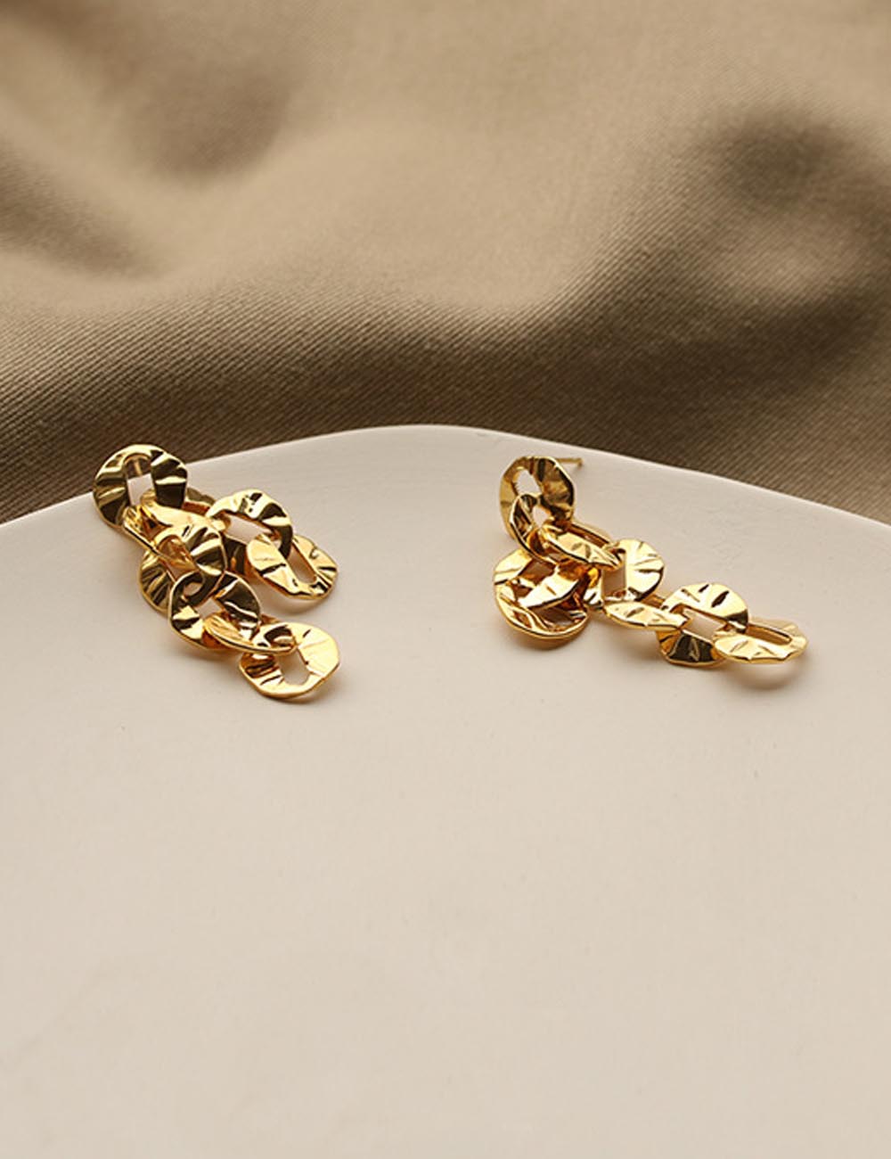 Trendy Retro Disc Drop Earrings Earrings