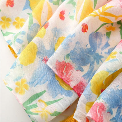 Colorful Tropical Plant Flower Beach Scarf