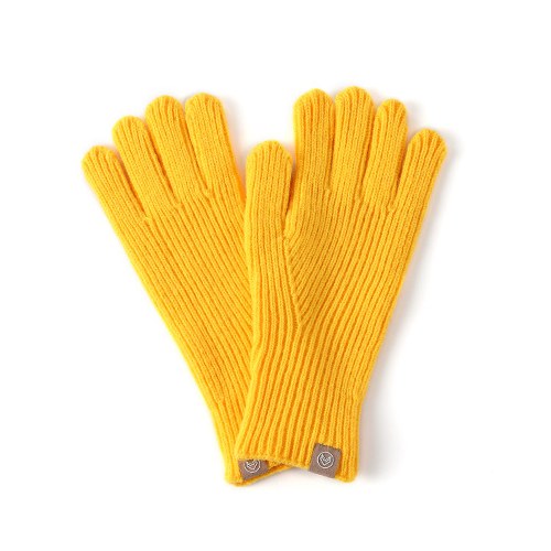 Solid Color Simple Ribbed Lengthen Knit Gloves
