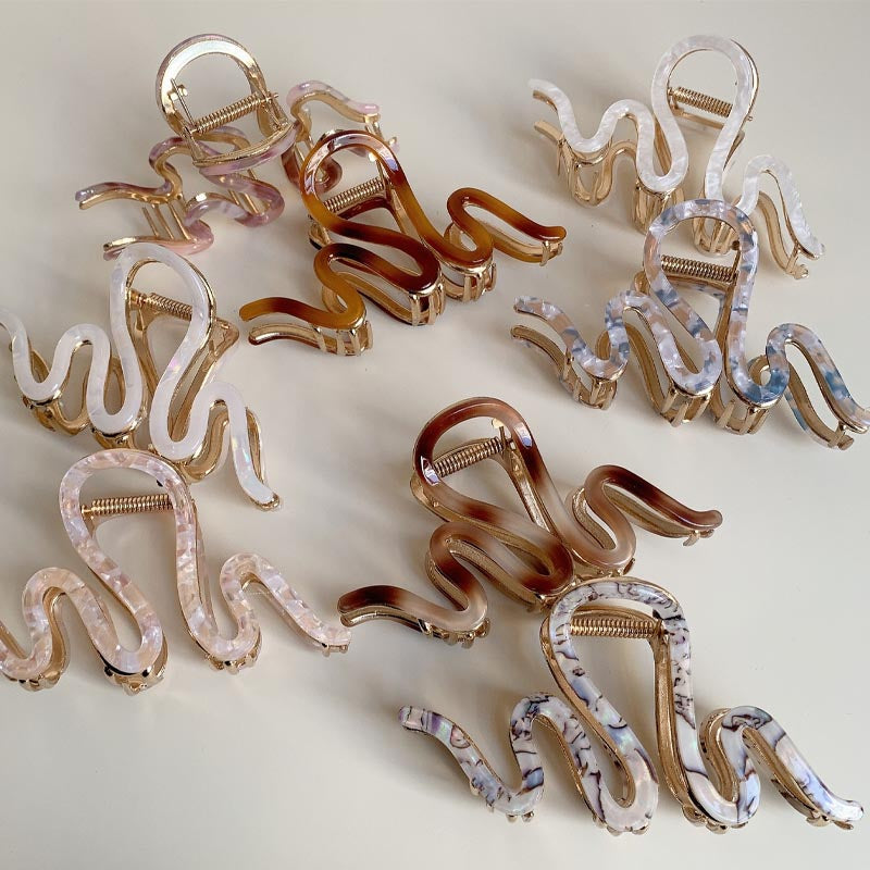Irregular Wave Large Nonslip Hair Clips