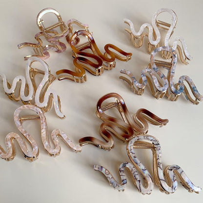 Irregular Wave Large Nonslip Hair Clips