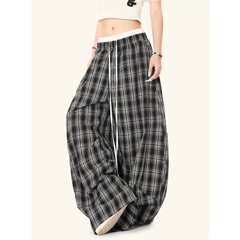 High Waist Slim Fit Wide Leg Lazy Style Pants