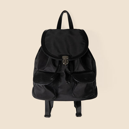 Trendy Drawstring Multiple Pockets Portable Backpack