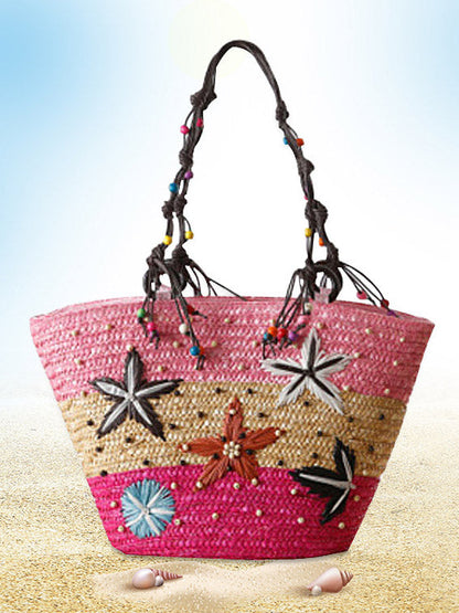 3 Color Single Shoulder Beach Grass Bag