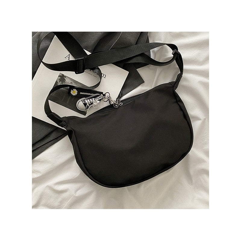 Causal Solid Color Oxford Crossbody Bag