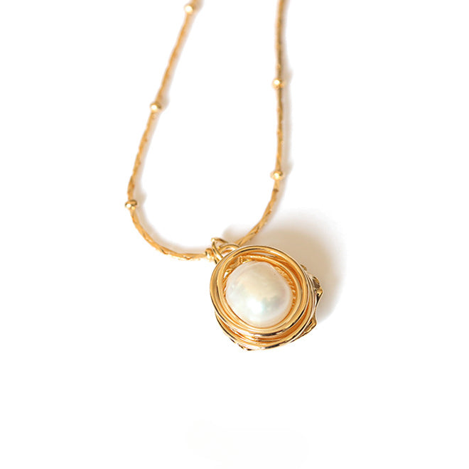 Irregular Pearl Vintage Pendant Neckalces