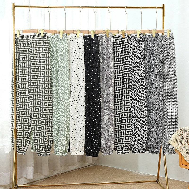 Elastic Waist Printed Baggy Harem Pants