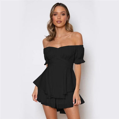 Amazon Summer Ruffle Off Shoulder Lantern Sleeve Jumpsuit
