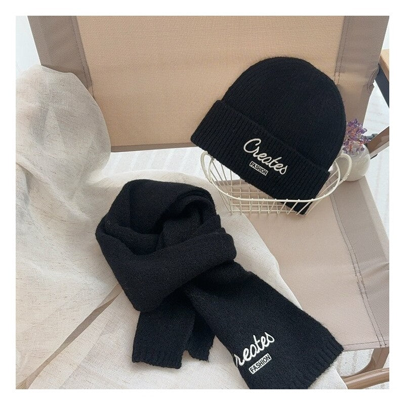 Kids Knit Hat Scarf Set