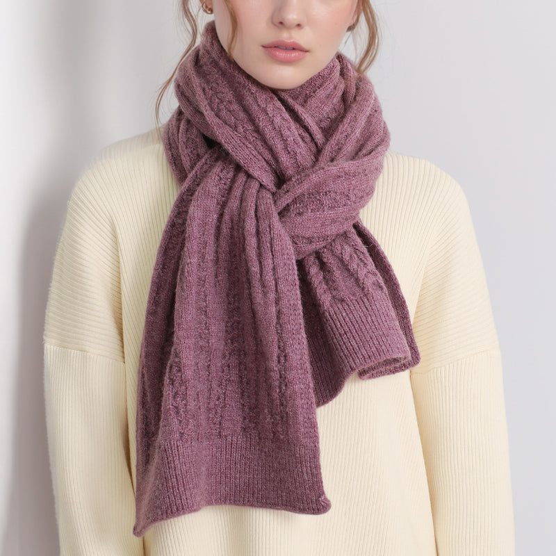 2+ Solid Color Twist Knit Scarves