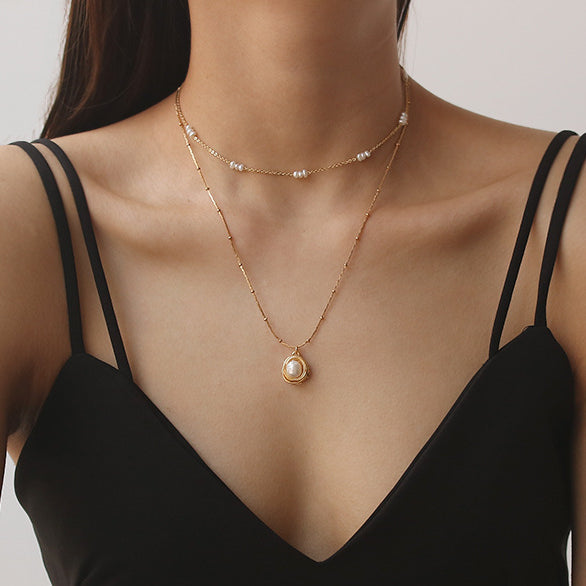 Irregular Pearl Vintage Pendant Neckalces