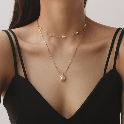 Irregular Pearl Vintage Pendant Neckalces