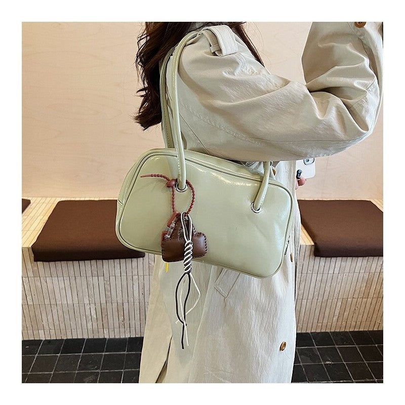 Vintage Crossbody Satchel With Charm