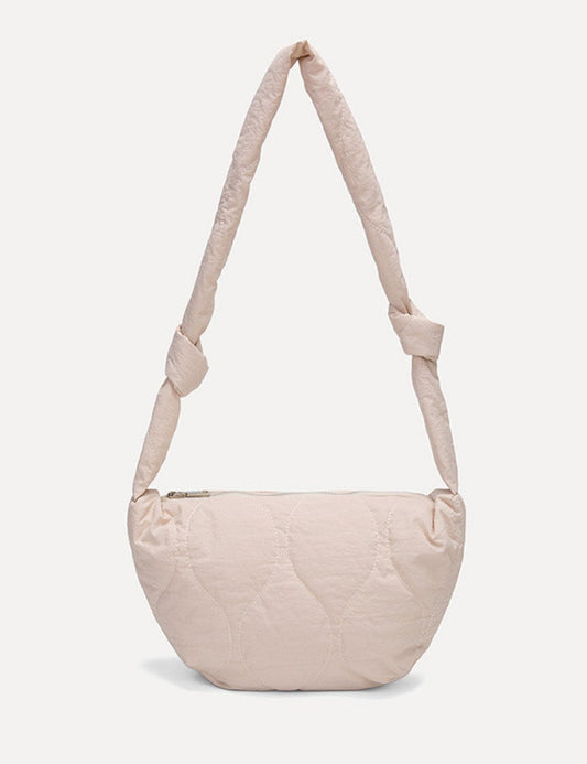 Simple Solod Color Puffer Shoulder Bag