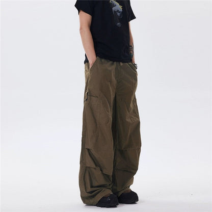 Drawstring Parachute Cargo Pants