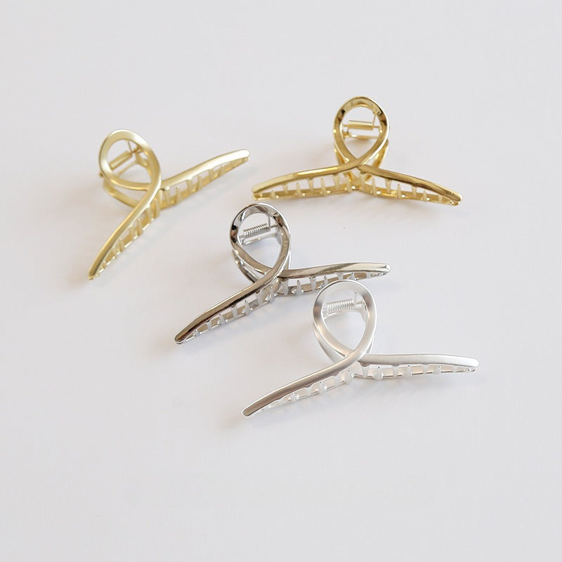 Minimalist Solid Color Metal Hair Claw Clip