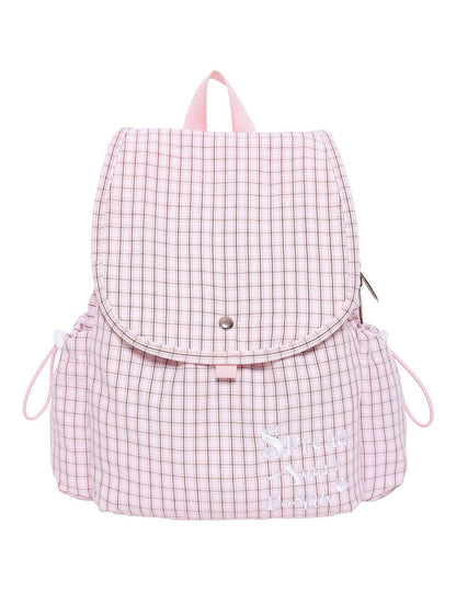 Plaid Casual Nylon Cute Backpack