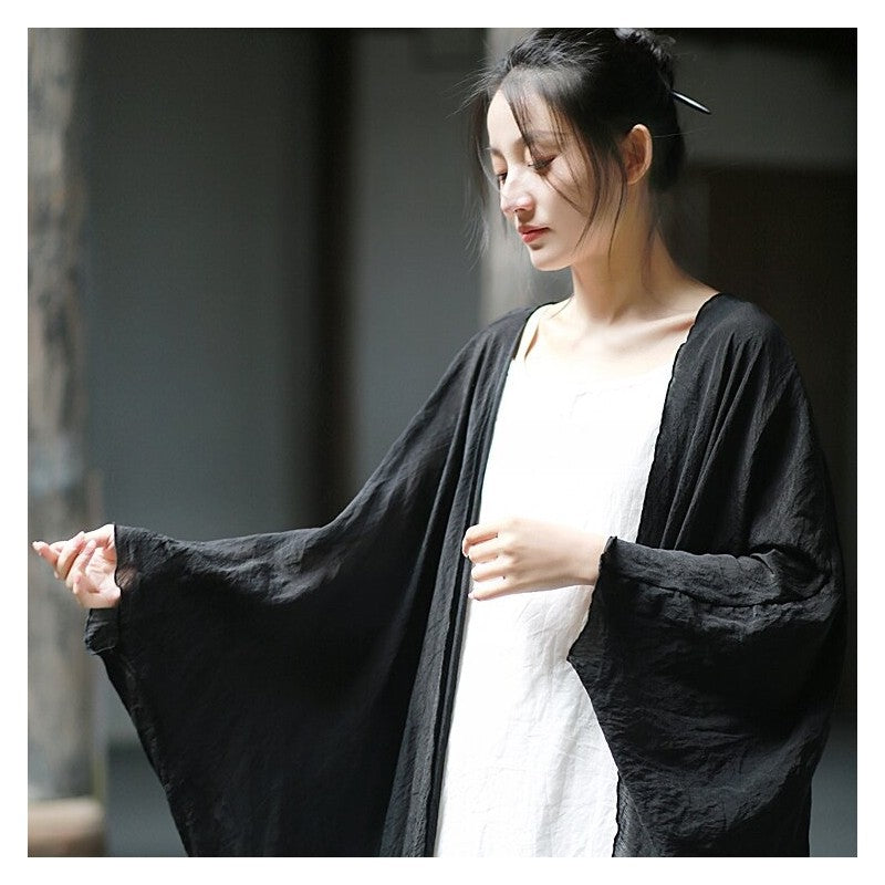 Loose-Fit Solid Color Sun Protection Cardigan