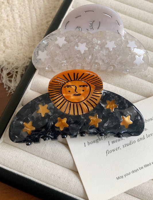 Sunflower Pentagram Claw Clip