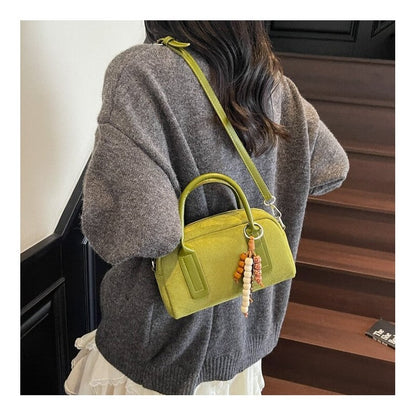 Vintage Crossbody Satchel With Charm