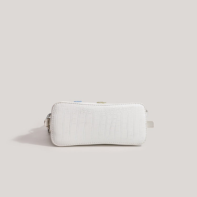 Colorful Flower Jacquard Chain Shoulder Bags