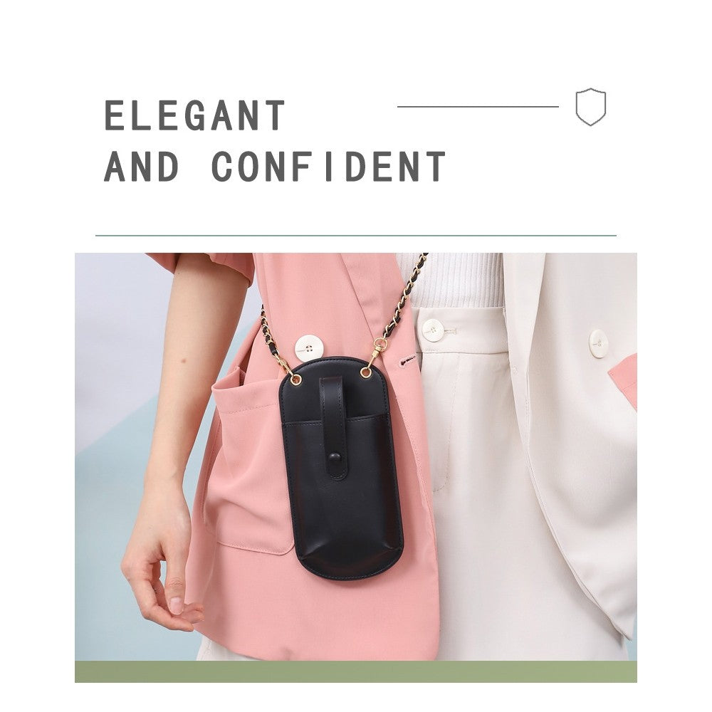 Cute Small PU Leather Chain One Shoulder Cell Phone Crossbody Bag