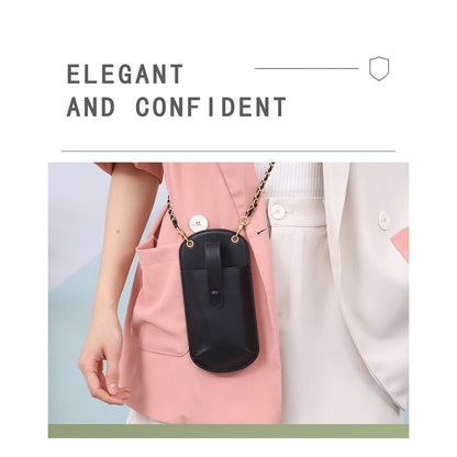 Cute Small PU Leather Chain One Shoulder Cell Phone Crossbody Bag