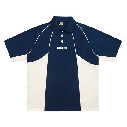 Color Block Foam Print Short Sleeve Tee