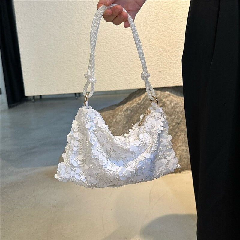 Solid Glitter Evening Clutch