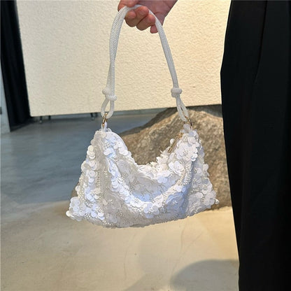 Solid Glitter Evening Clutch