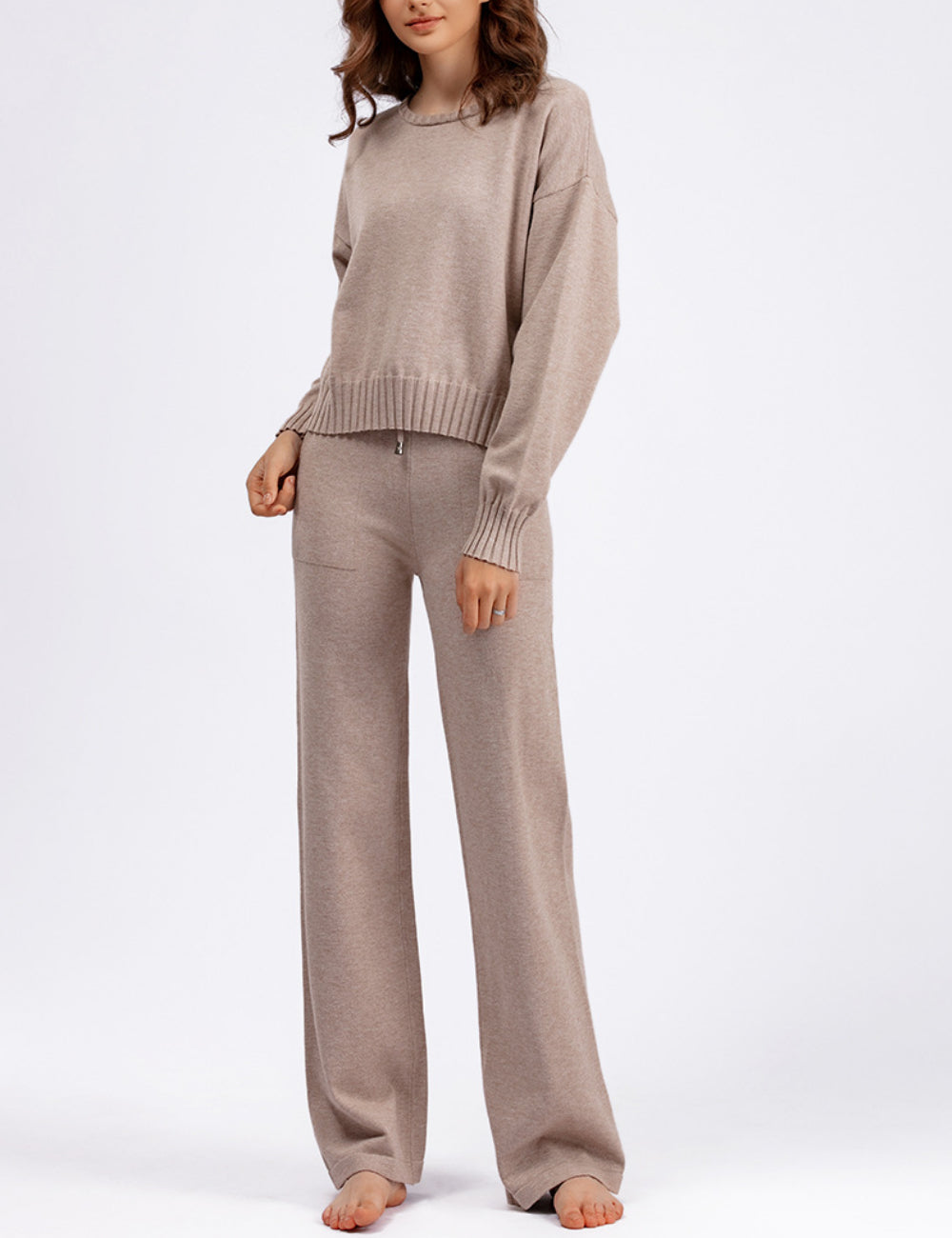 2+ Round Neck Simple Knit Sets