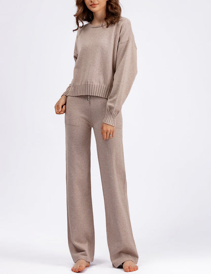 2+ Round Neck Simple Knit Sets