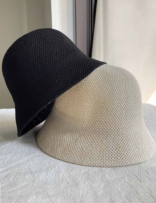 Vintage Solid Color Linen Woven Fisherman Hat