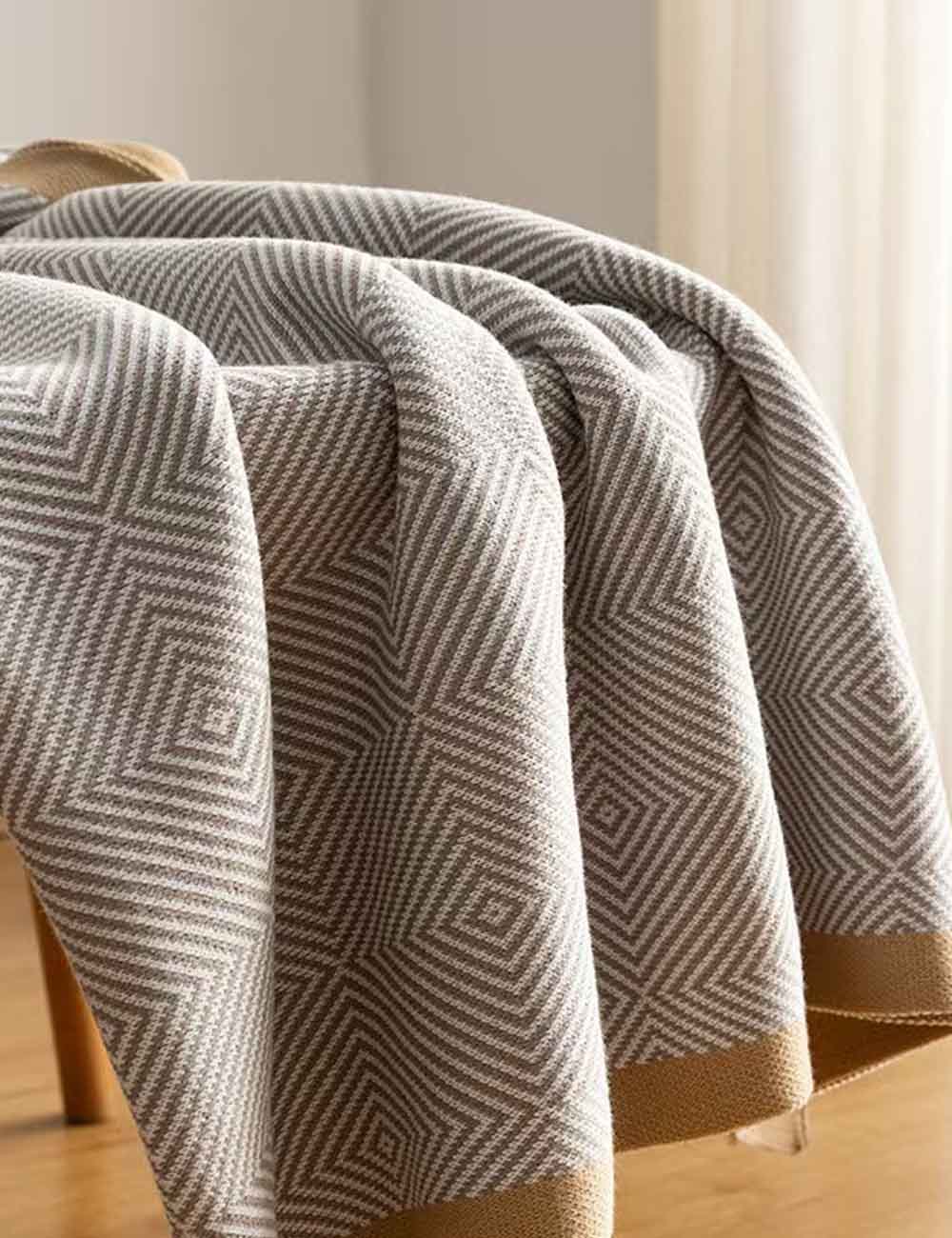 Repeating Geometric Cozy Throw Blanket