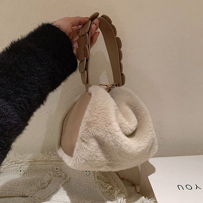 Fashion All-Match Design Plush Handbag