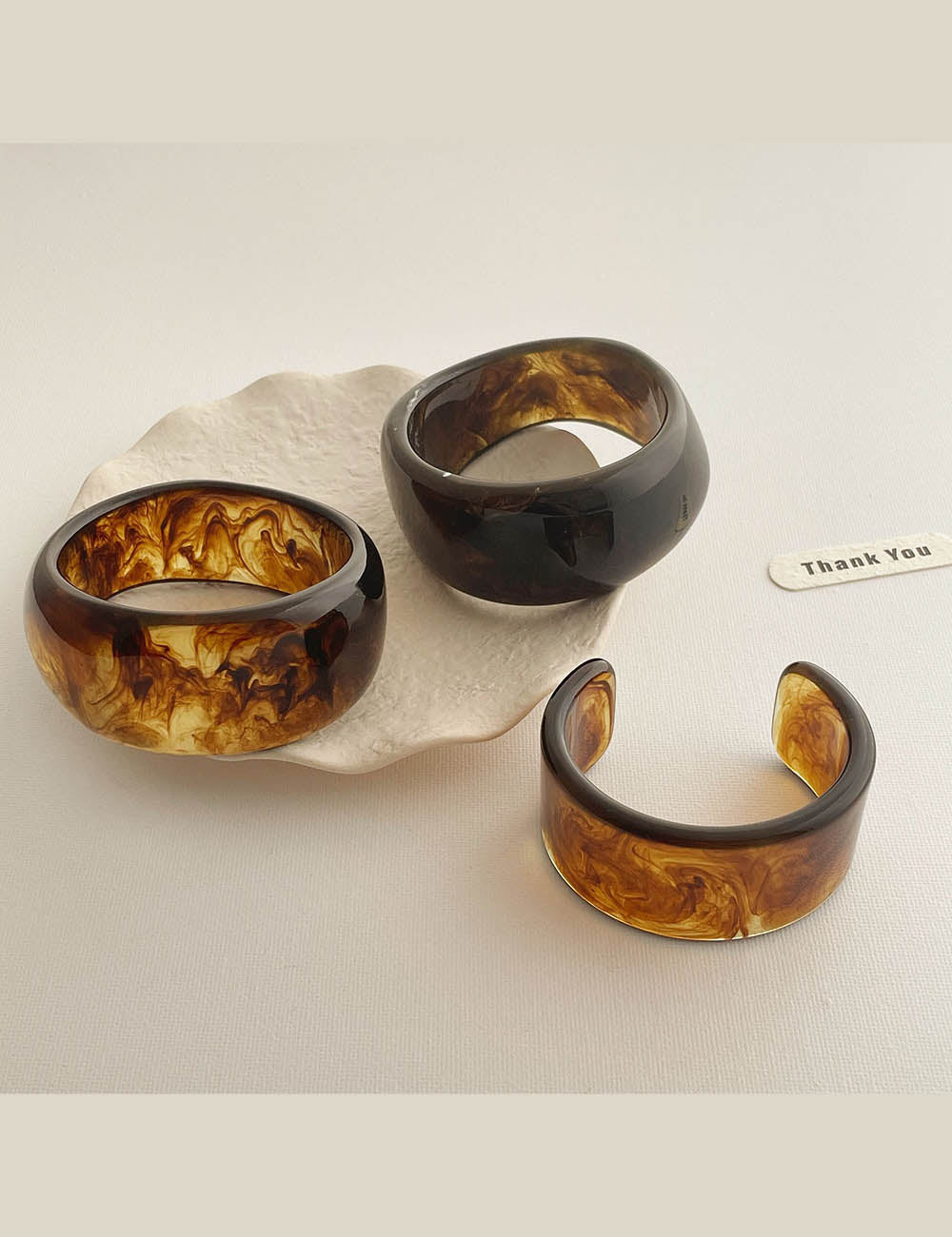 Wide Vintage Tiedye Acrylic Bracelets