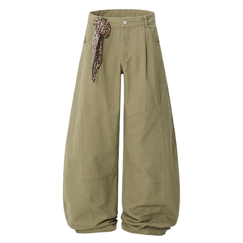 Machete Cargo Pants With Leopard Print Tie