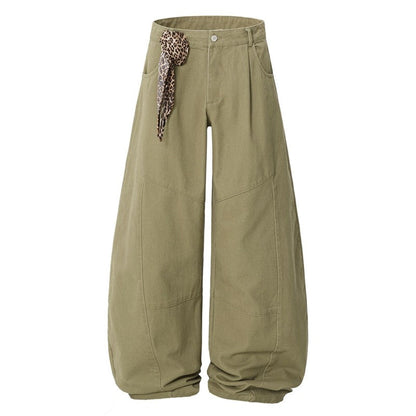 Machete Cargo Pants With Leopard Print Tie
