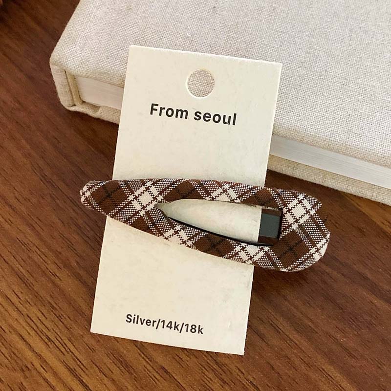 Color Block Geometric Plaid Hair Clip