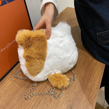 Cartoon Cute All-Match Plush One-Shoulder Diagonal Bag