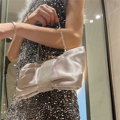 Rhinestone Bow Evening Clutch