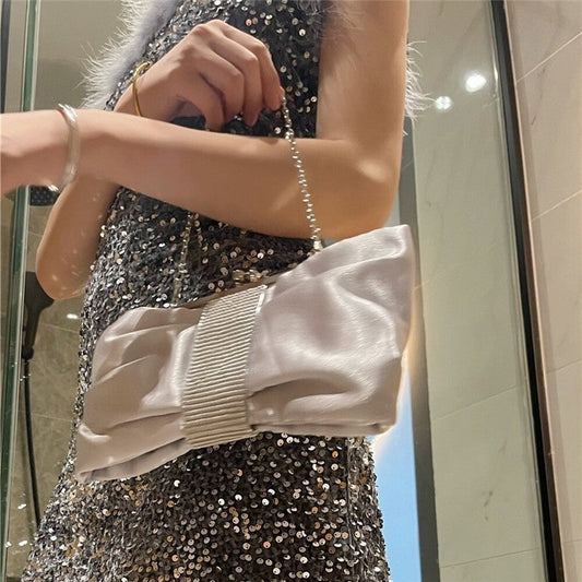 Rhinestone Bow Evening Clutch