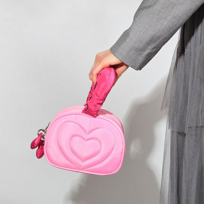 Love Color Block Letter Make Up Bag